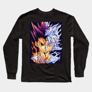 gon killua wpap pop  art Long Sleeve T-Shirt